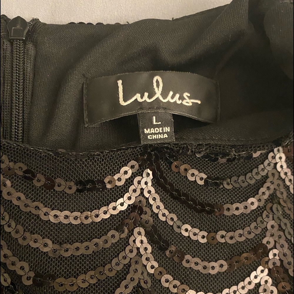 Lulus black sequin bodycon dress
